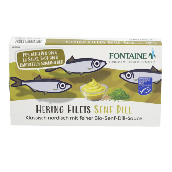Heringsfilets in Senf Dill