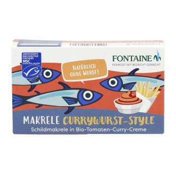 Makrelenfilets o. Haut in Bio-Tomaten-Curry-Creme