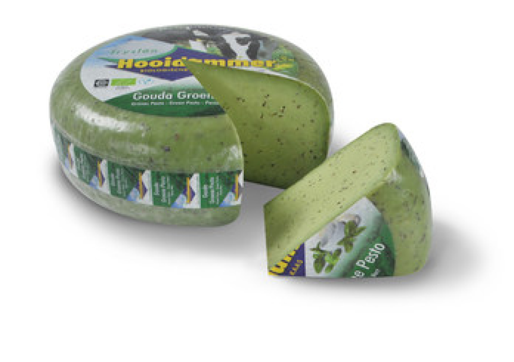 Gouda Hooidammer Pesto grün, Kuh/past/Schnitt/V