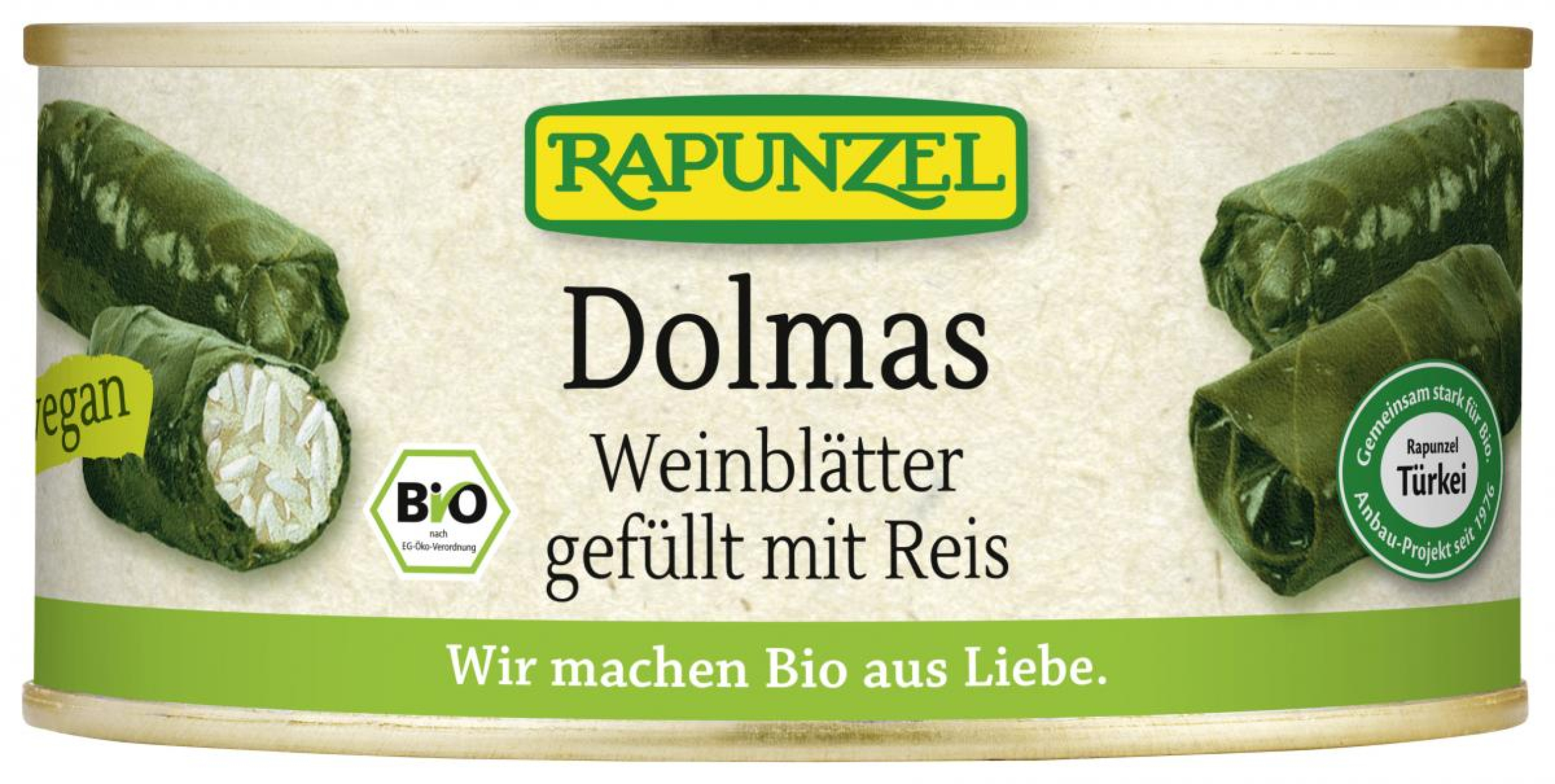 Dolmas Weinblätter gefüllt mit Reis, Projekt