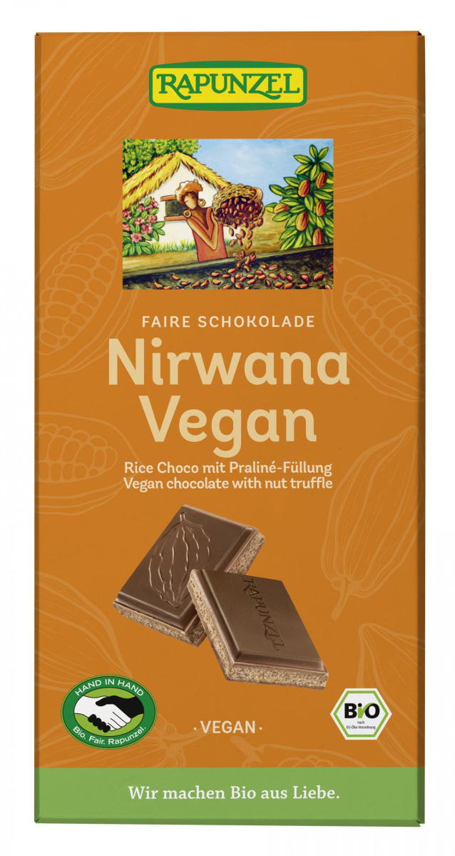 Nirwana vegane Schokolade mit Trüffelfüllung HIH