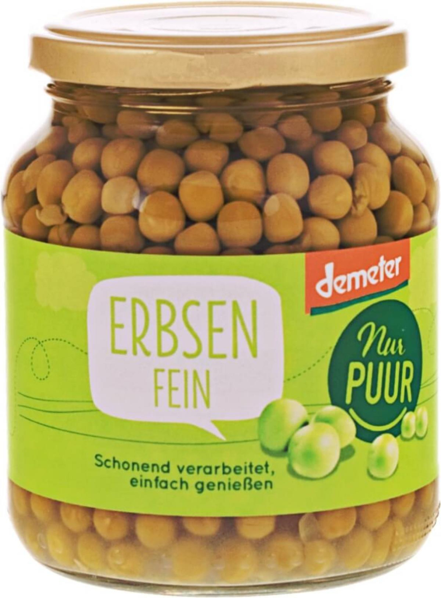 Erbsen im Glas