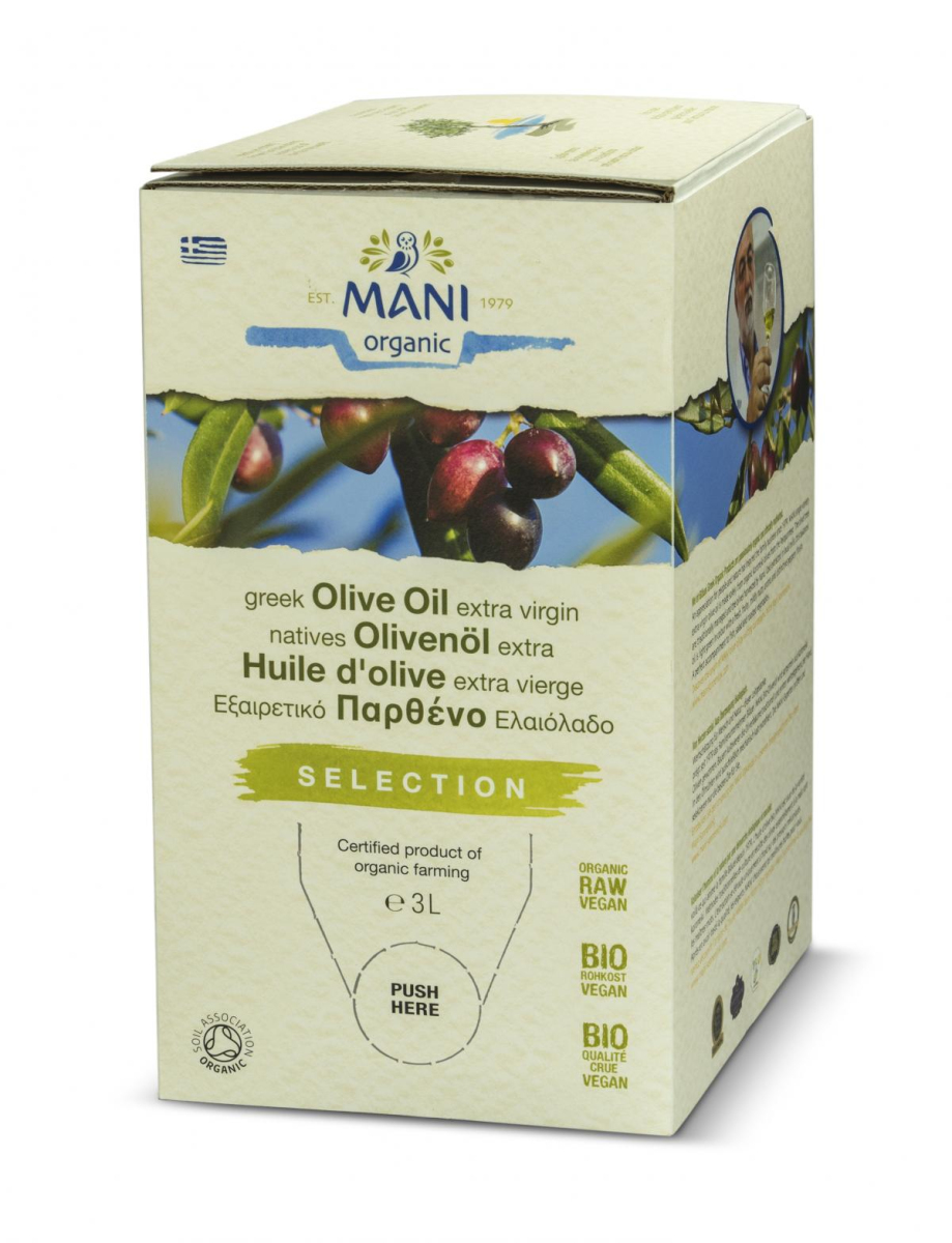 Olivenöl Mani, nativ extra, 3 l, Bag in Box