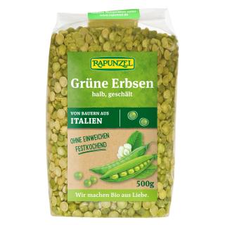 Erbsen grün, halb, geschält